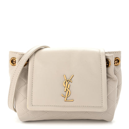 Saint Laurent Lambskin Quilted Monogram Mini Nolita Crema Soft 1 of 11