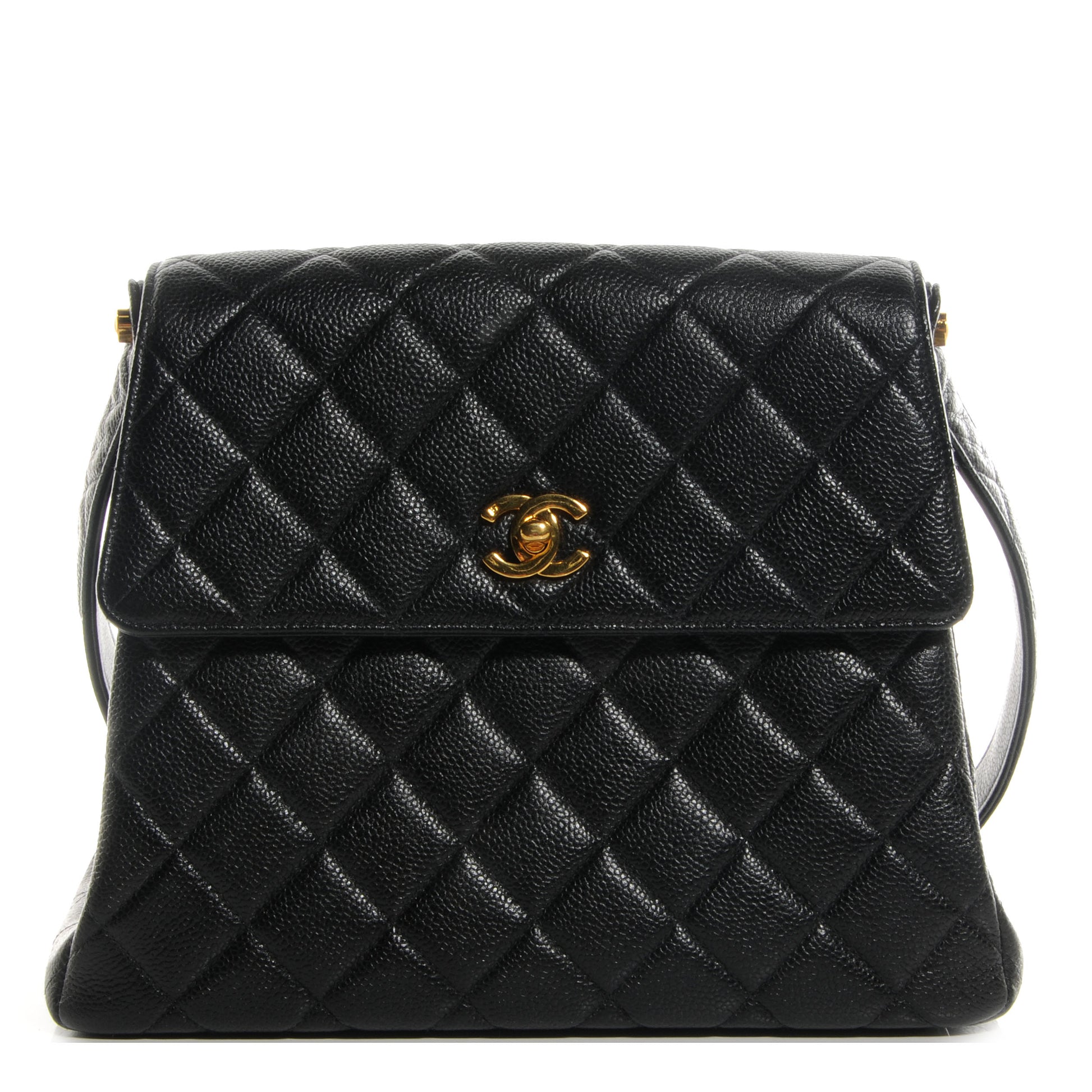Chanel Caviar Flap Shoulder Bag Black 1 of 9