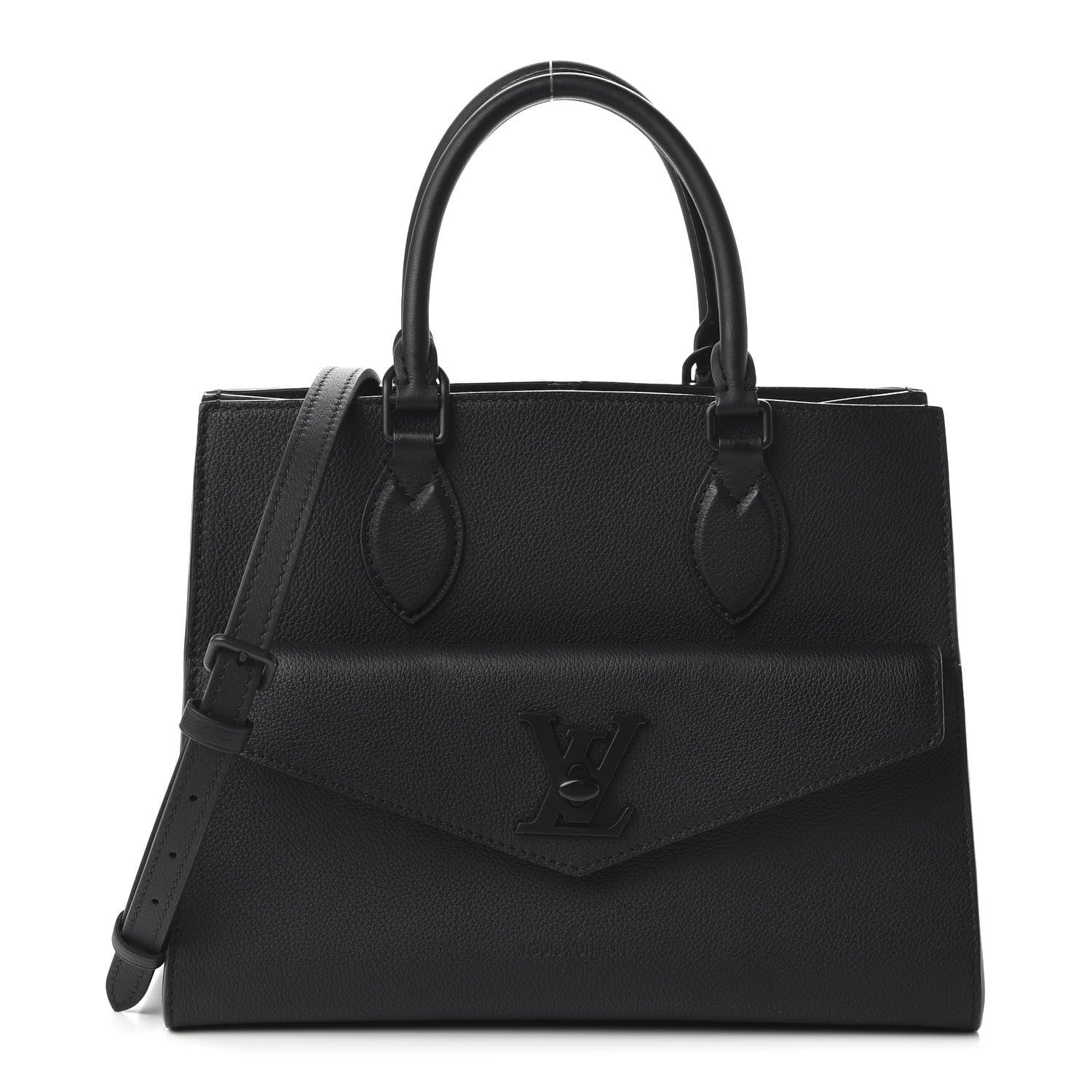Louis Vuitton Soft Calfskin Lockme Tote PM Black 1 of 8