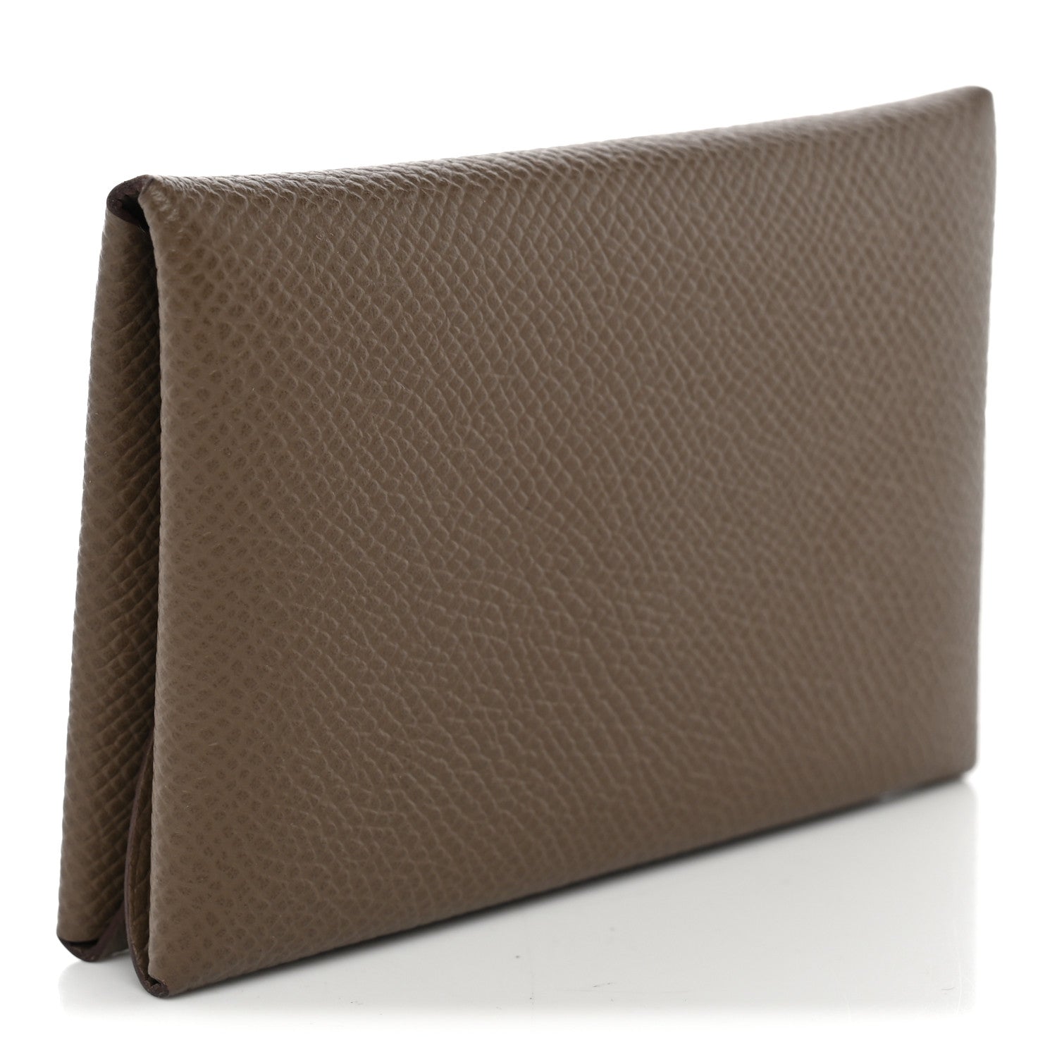 Hermes Epsom Calvi Duo Card Case Etoupe 3 of 8
