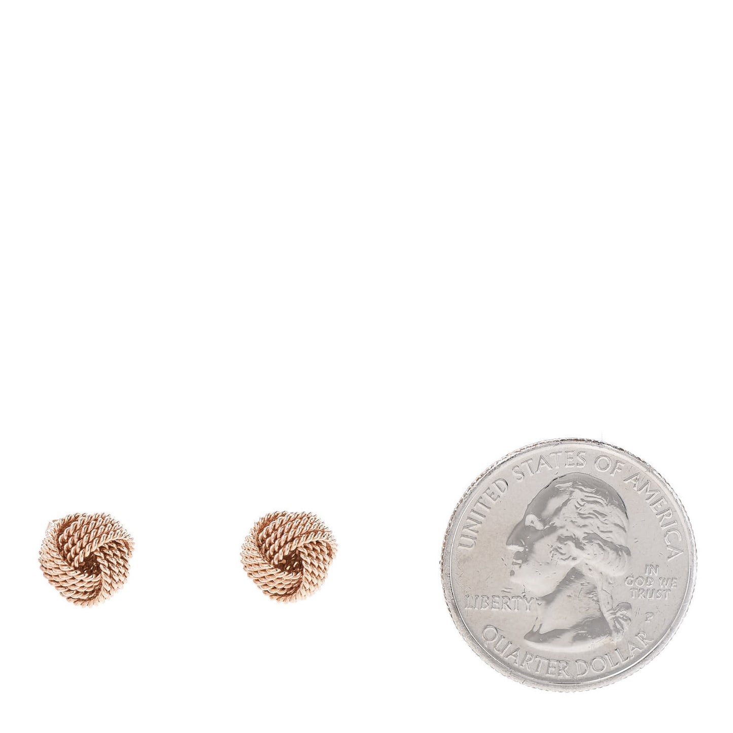 18K Rose Gold Twist Knot Earrings