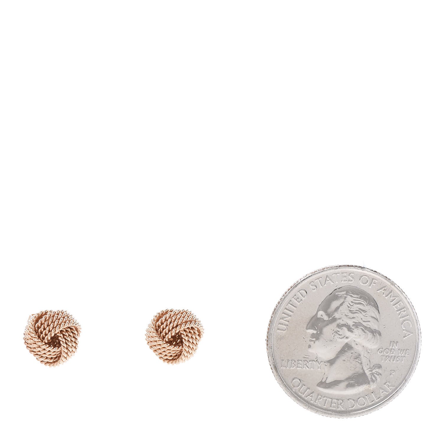 Tiffany 18K Rose Gold Twist Knot Earrings 2 of 5
