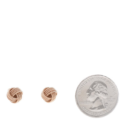 Tiffany 18K Rose Gold Twist Knot Earrings 2 of 5