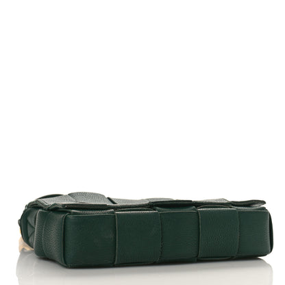 Bottega Veneta Grained Calfskin Maxi Intrecciato Cassette Crossbody Bag Raintree Green 4 of 12
