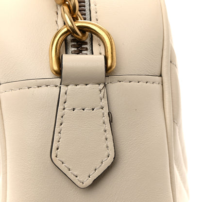 Gucci Calfskin Matelasse Small GG Marmont Chain Shoulder Bag White 11 of 12