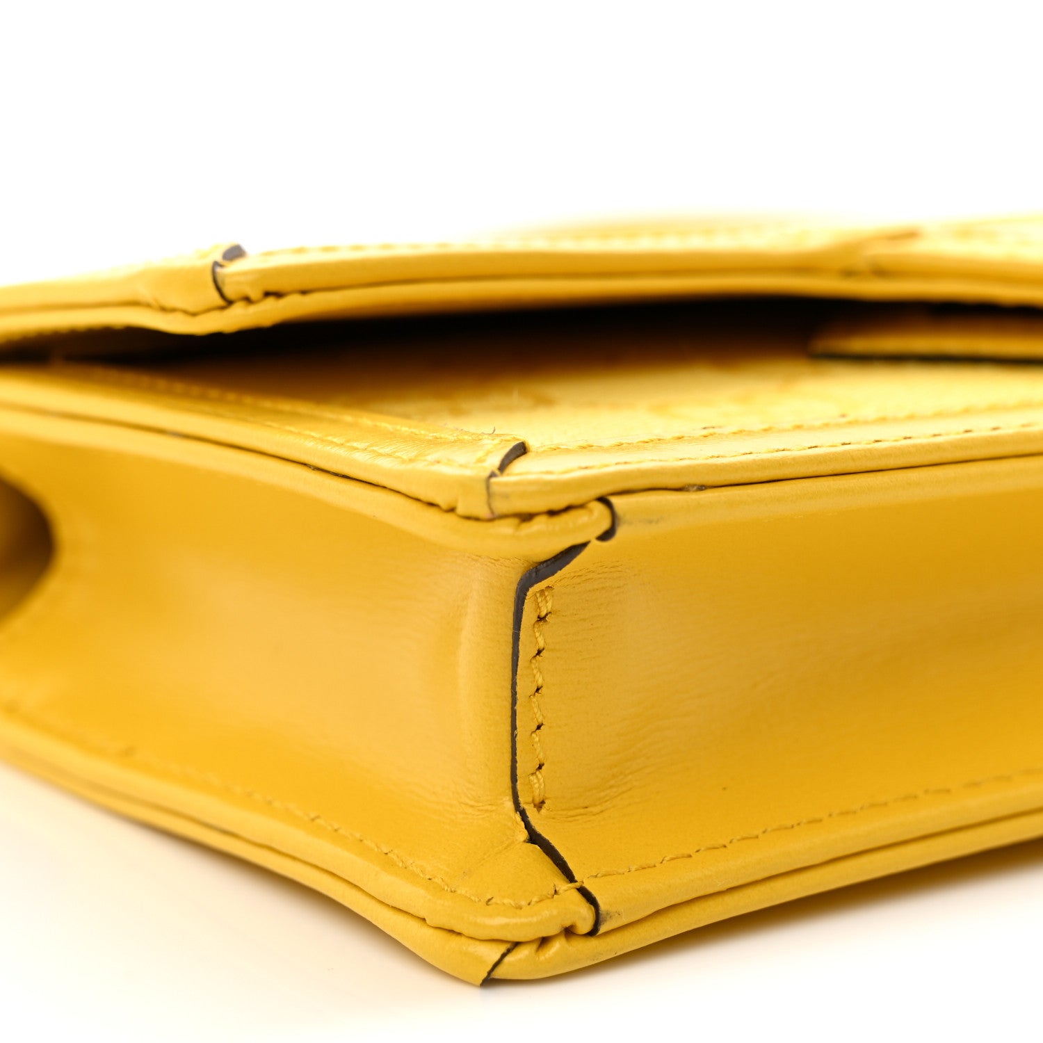 Gucci GG Monogram Scratch Lux Calfskin Mini Luce Shoulder Bag Yellow 8 of 9