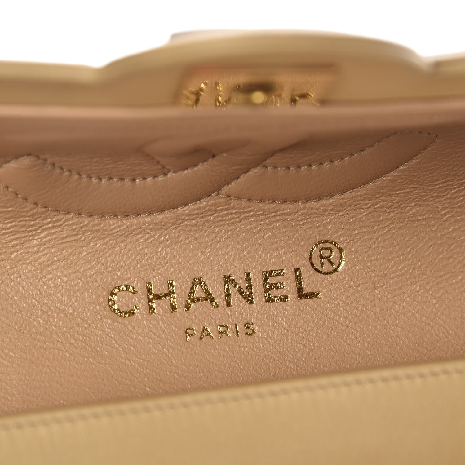 Chanel Lambskin Quilted Medium Single Flap Beige 5 of 13
