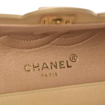 Chanel Lambskin Quilted Medium Single Flap Beige 5 of 13