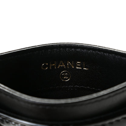 Chanel Patent Calfskin Quilted Card Holder Black 5 of 7