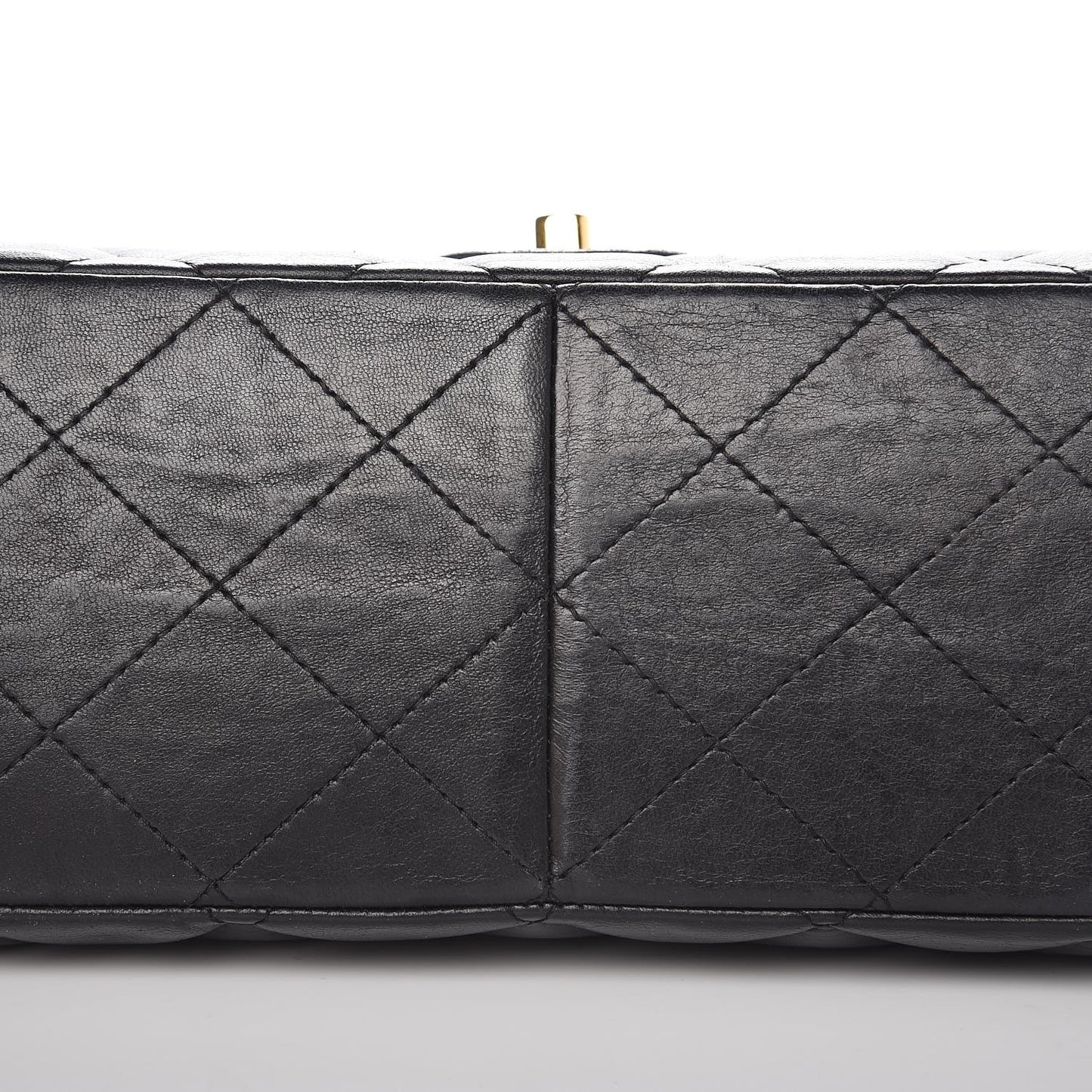 Lambskin Quilted Jumbo Single Flap Black