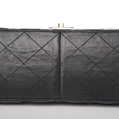 Chanel Lambskin Quilted Jumbo Single Flap Black 12 of 13