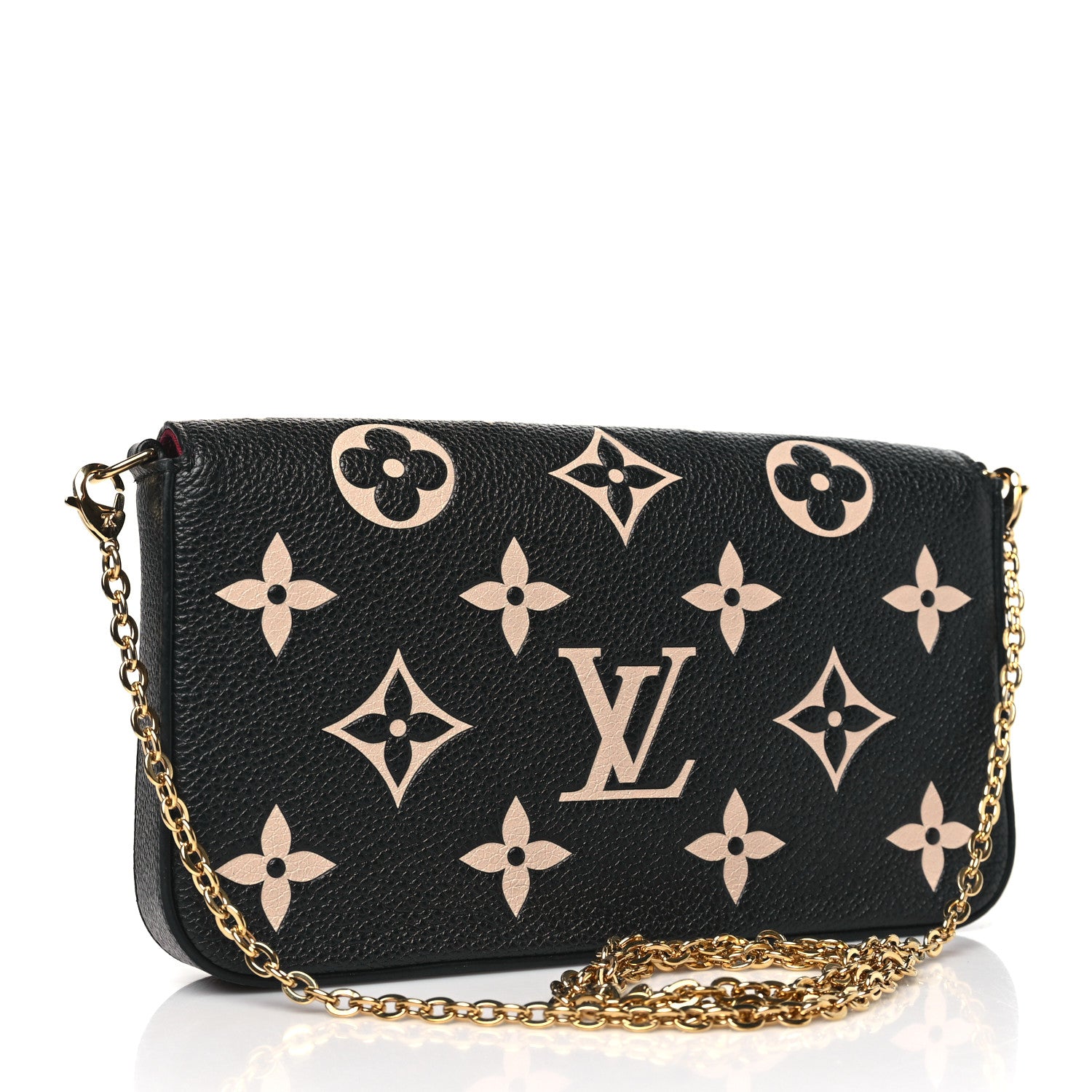 Louis Vuitton Empreinte Monogram Giant Felicie Pochette Black Beige 4 of 10