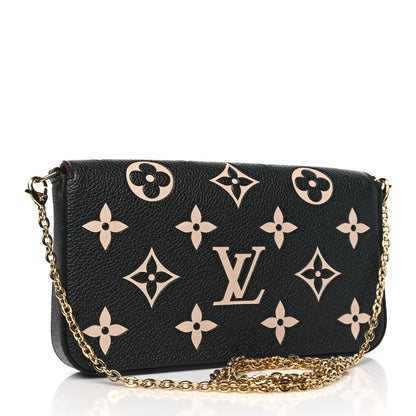 Louis Vuitton Empreinte Monogram Giant Felicie Pochette Black Beige 4 of 10