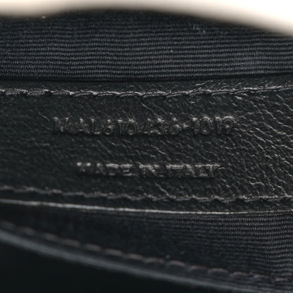 Saint Laurent Grain De Poudre Matelasse Chevron Quilted Round Vinyle Camera Bag Crema Soft 7 of 10