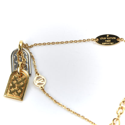 Louis Vuitton Brass Nanogram Bracelet Silver Gold 4 of 5