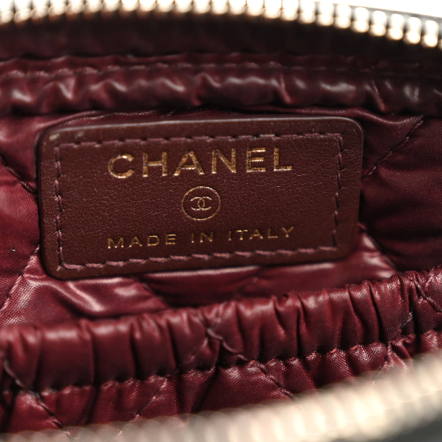 Chanel Caviar Quilted Small Curvy Pouch Cosmetic Case Black 6 of 7