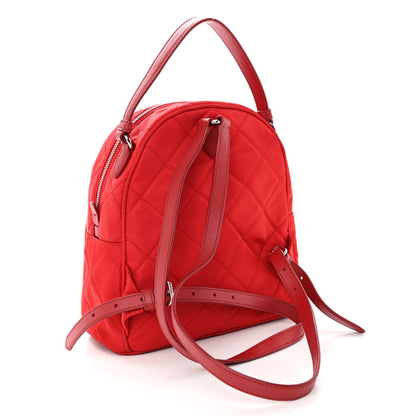 Prada Nylon Tessuto Impuntu Quilted Backpack Rosso 3 of 9