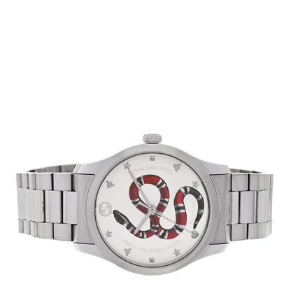 Gucci Stainless Steel 38mm G-Timeless Snake Quartz Watch 2 of 5