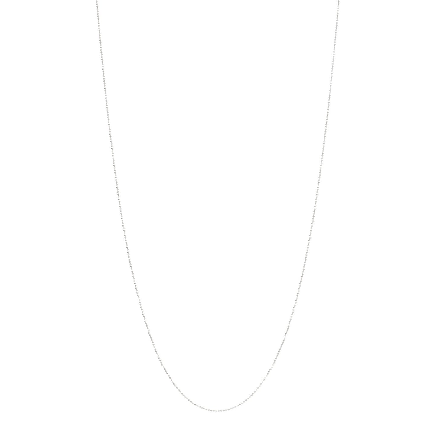 Sterling Silver 1.2mm Bead Chain Necklace 30"