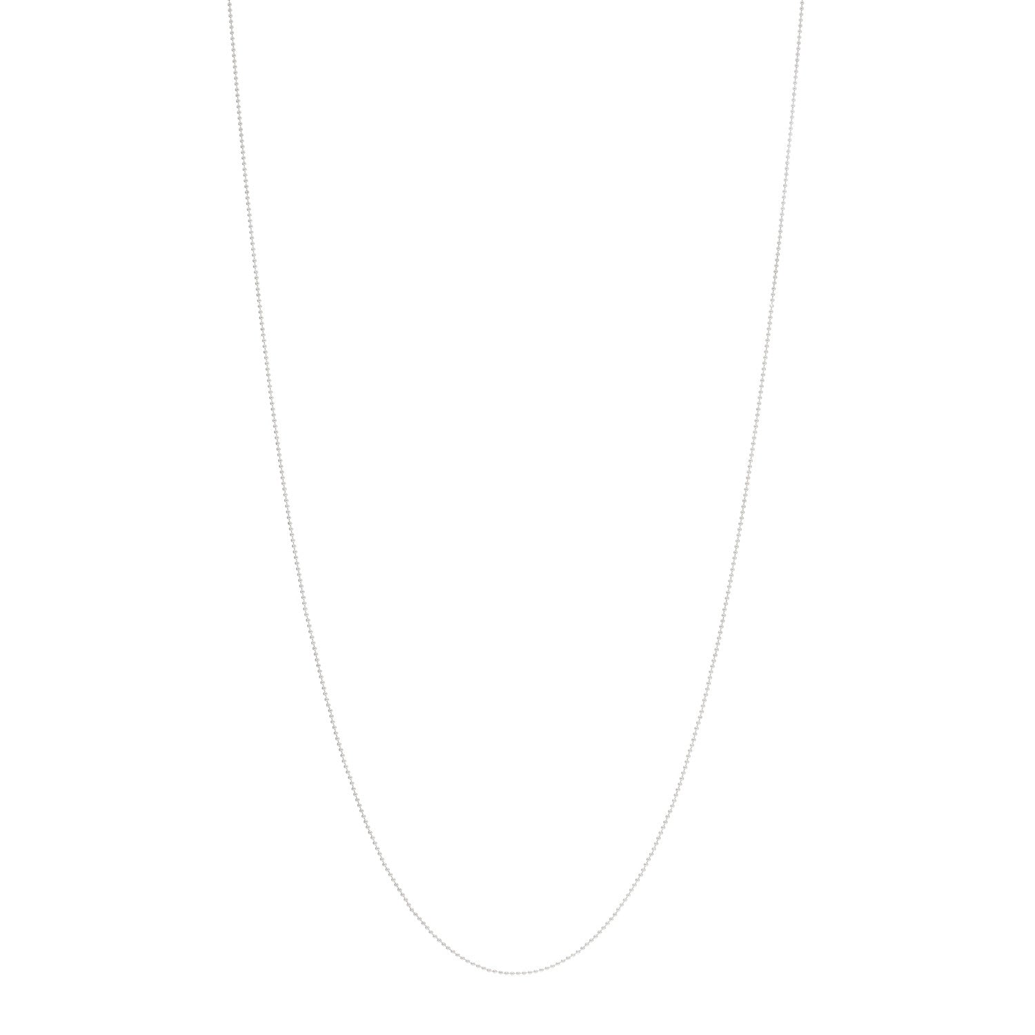 Tiffany Sterling Silver 1.2mm Bead Chain Necklace 30" 1 of 3