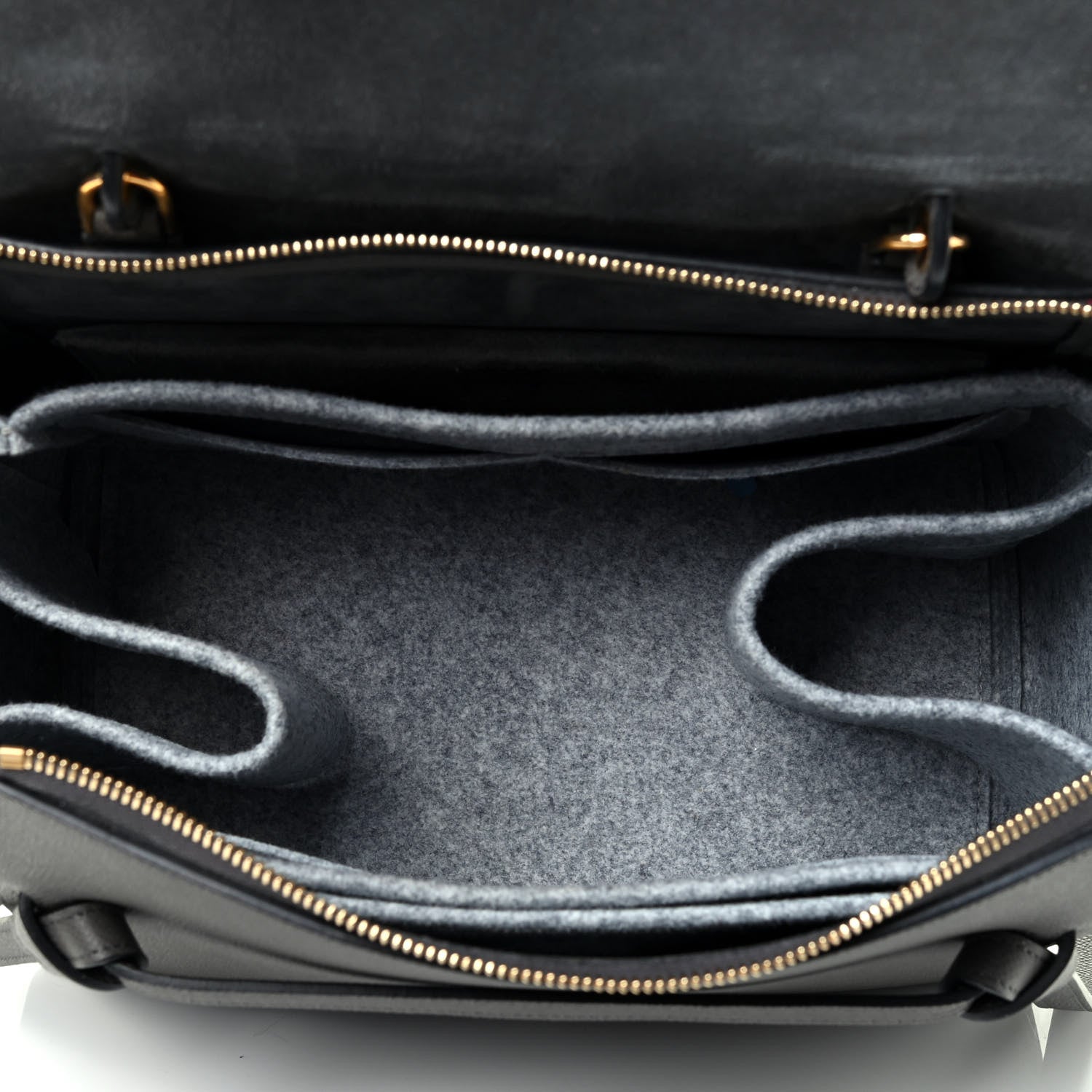 Celine Grained Calfskin Mini Belt Bag Grey 4 of 4