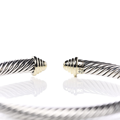 David Yurman Sterling Silver 14K Yellow Gold 5mm Cable Classics Bracelet 4 of 4