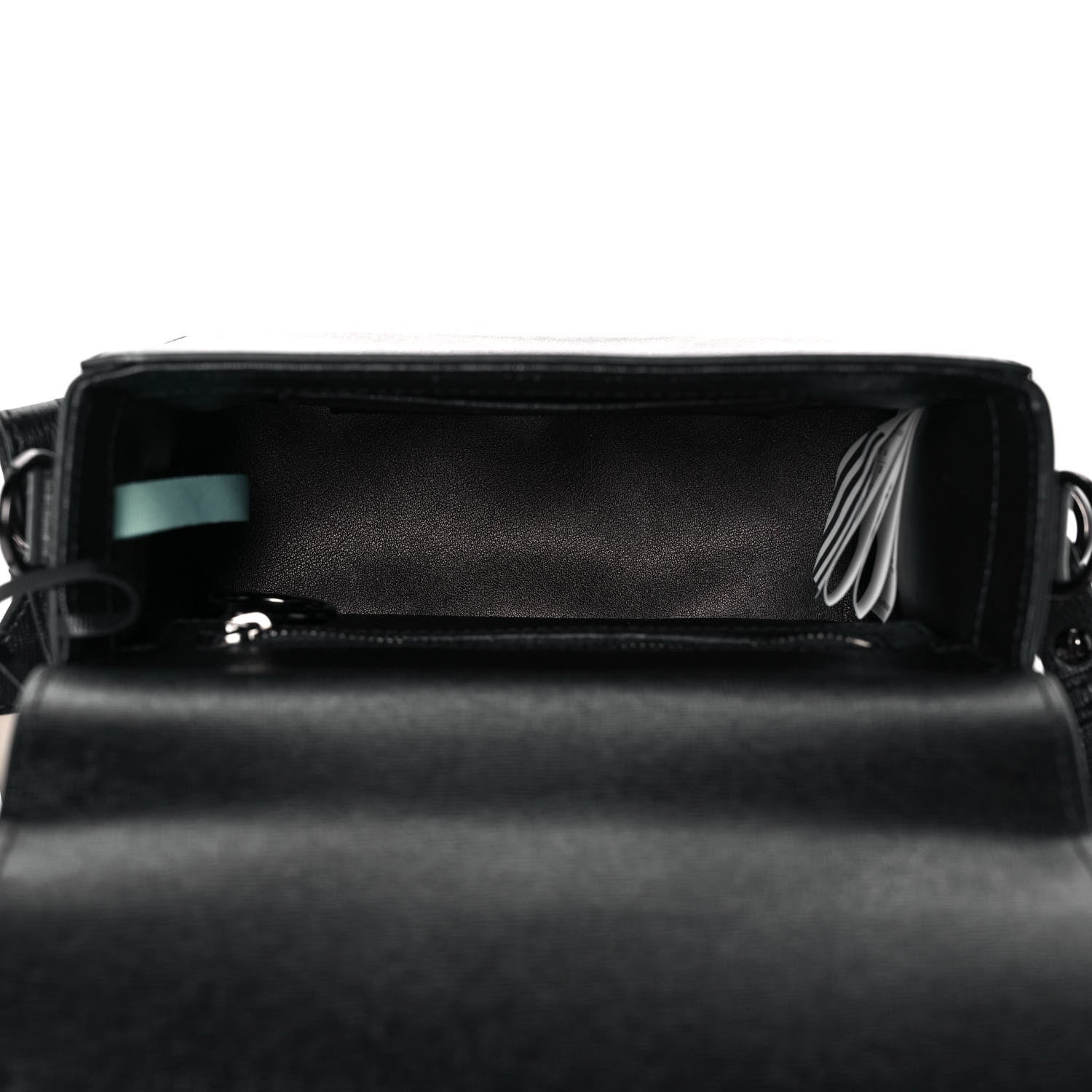 Off-White Calfskin Binder Clip Bag Black 4 of 8