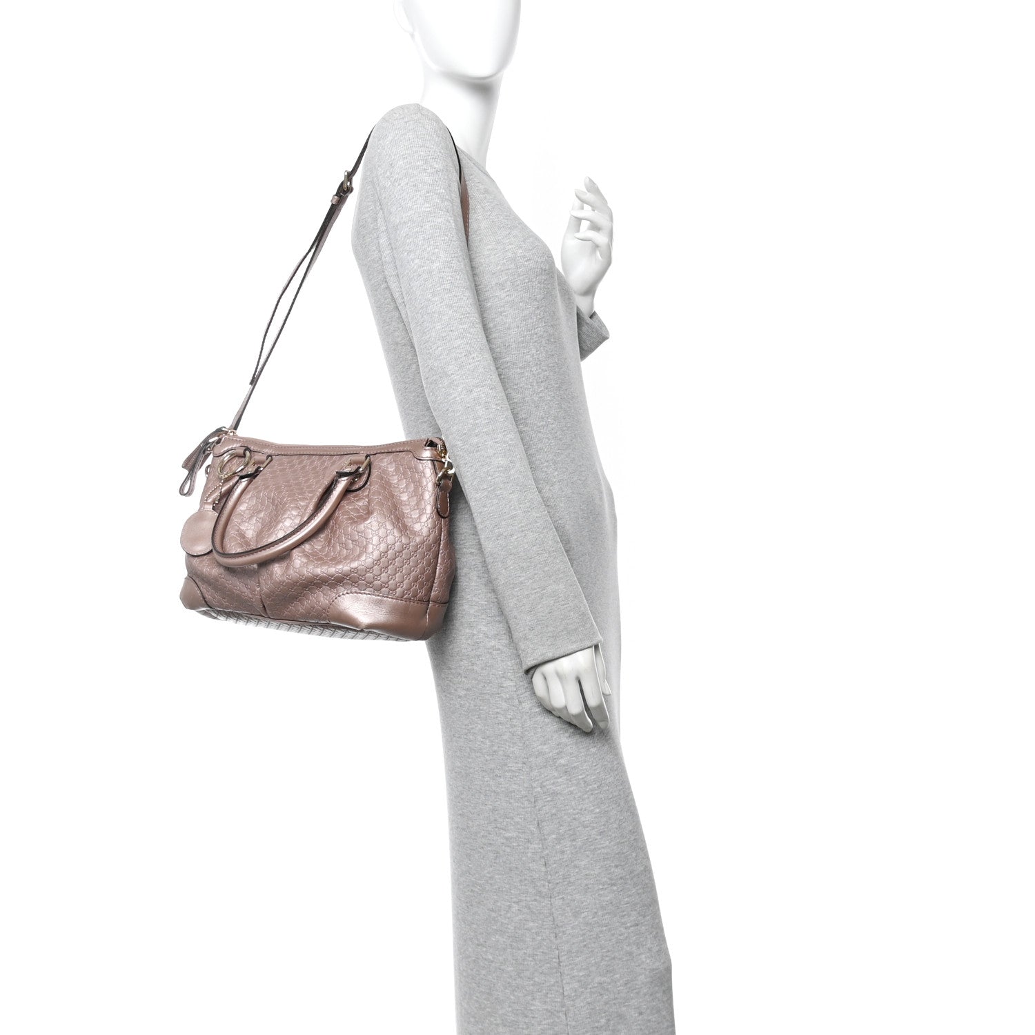 Gucci Metallic Microguccissima Medium Sukey Top Handle Bag Dark Cipria 2 of 17