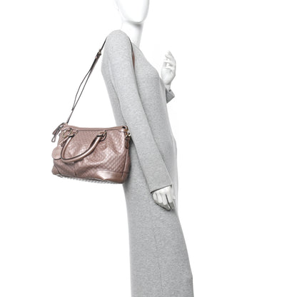 Gucci Metallic Microguccissima Medium Sukey Top Handle Bag Dark Cipria 2 of 17