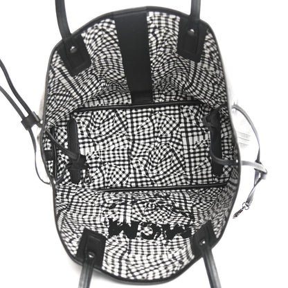 MCM Visetos Medium Reversible Shopper Tote Black 8 of 14