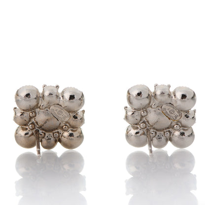 Chanel Crystal CC Earrings Silver 3 of 4