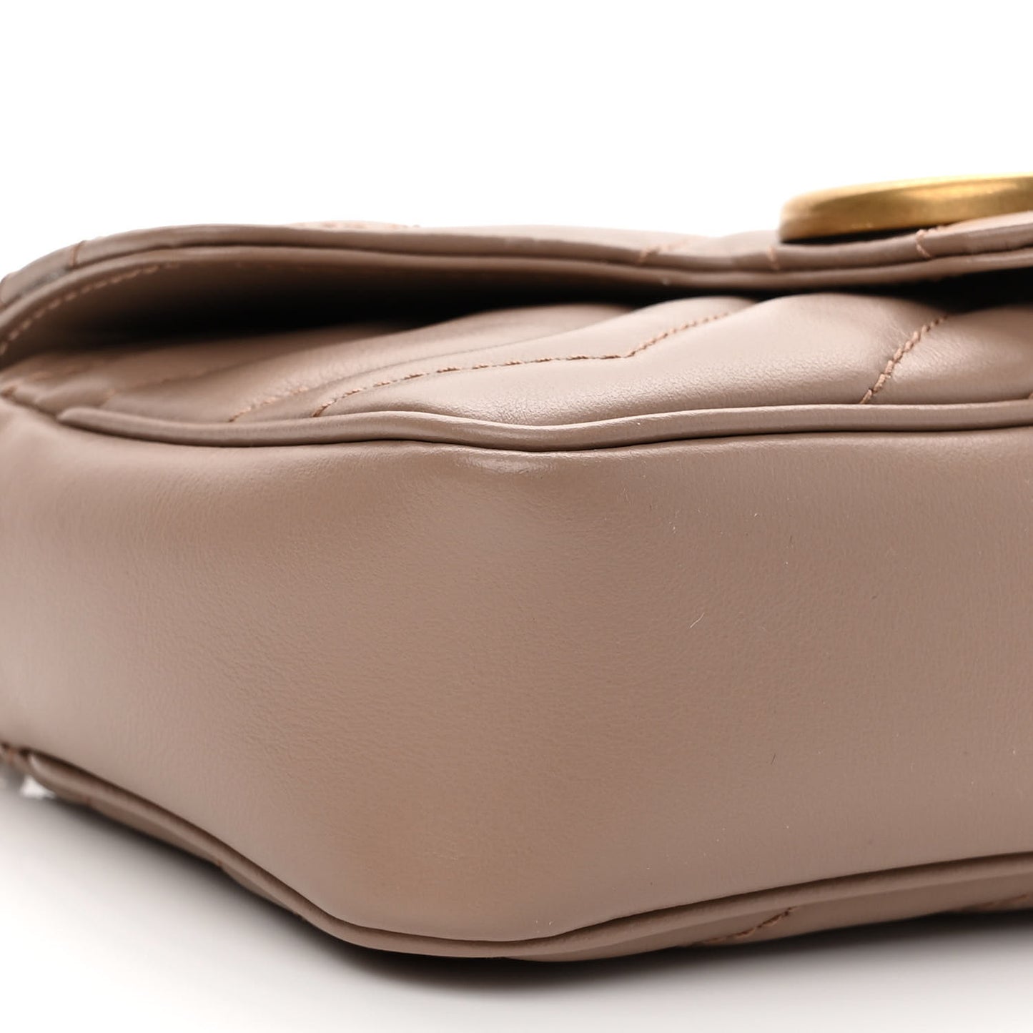 Calfskin Matelasse Super Mini GG Marmont Shoulder Bag Porcelain Rose