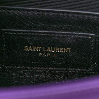 Saint Laurent Grain De Poudre Small Monogram Kate Satchel Lilac 7 of 12