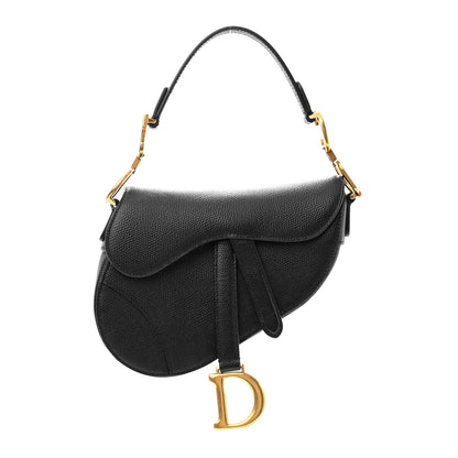 Christian Dior Grained Calfskin Mini Saddle Bag Black 1 of 10