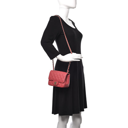 Chanel Caviar Quilted Mini Square Flap Dark Pink 2 of 13