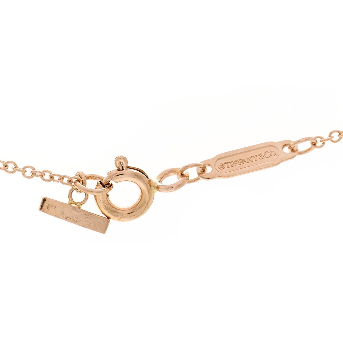 18K Rose Gold Small T Smile Pendant Necklace