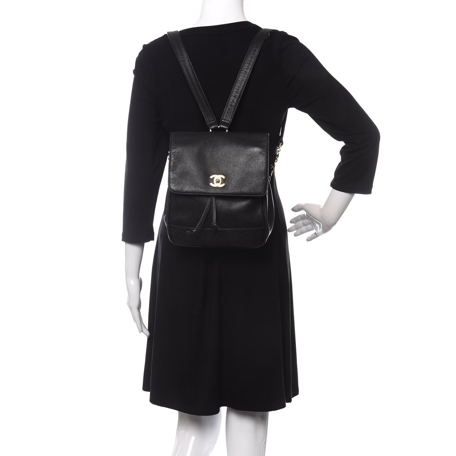 Chanel Caviar CC Backpack Black 2 of 15