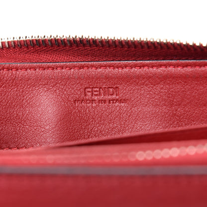 Fendi Vitello Dolce Elaphe Monster Eyes Zip Around Wallet Ribes Naturale 6 of 9