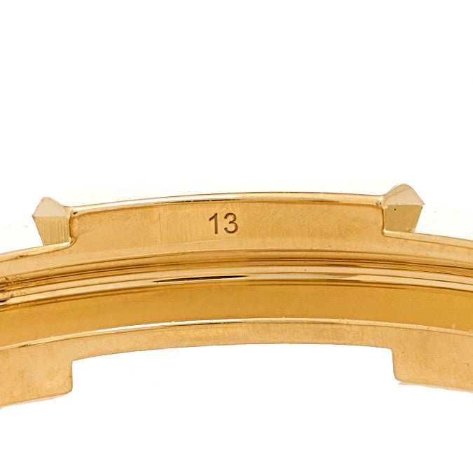 Gucci 18K Yellow Gold Link To Love Striped Ring 53 6.25 6 of 6