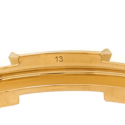 Gucci 18K Yellow Gold Link To Love Striped Ring 53 6.25 6 of 6