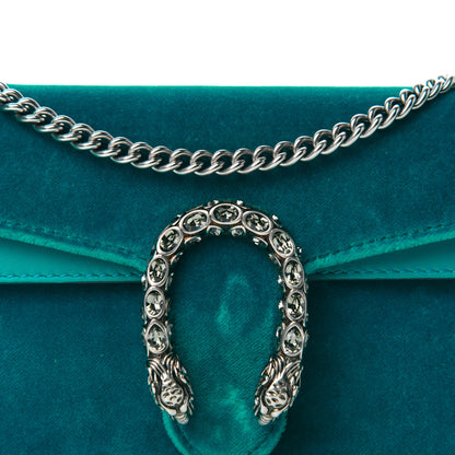 Gucci Velvet Super Mini Dionysus Shoulder Bag Pavone Cyan 9 of 9