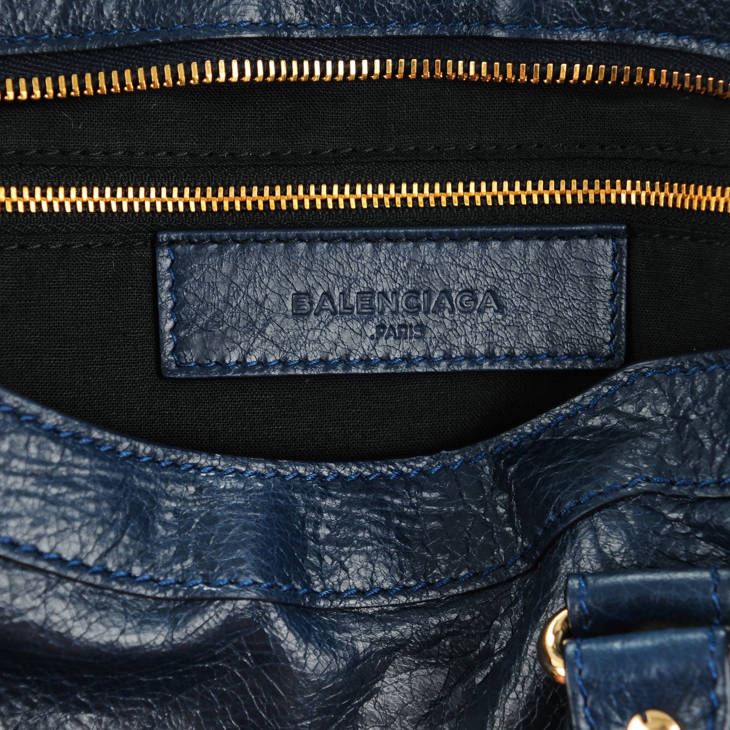 Agneau Giant 12 Gold Hardware City Bleu Obscur