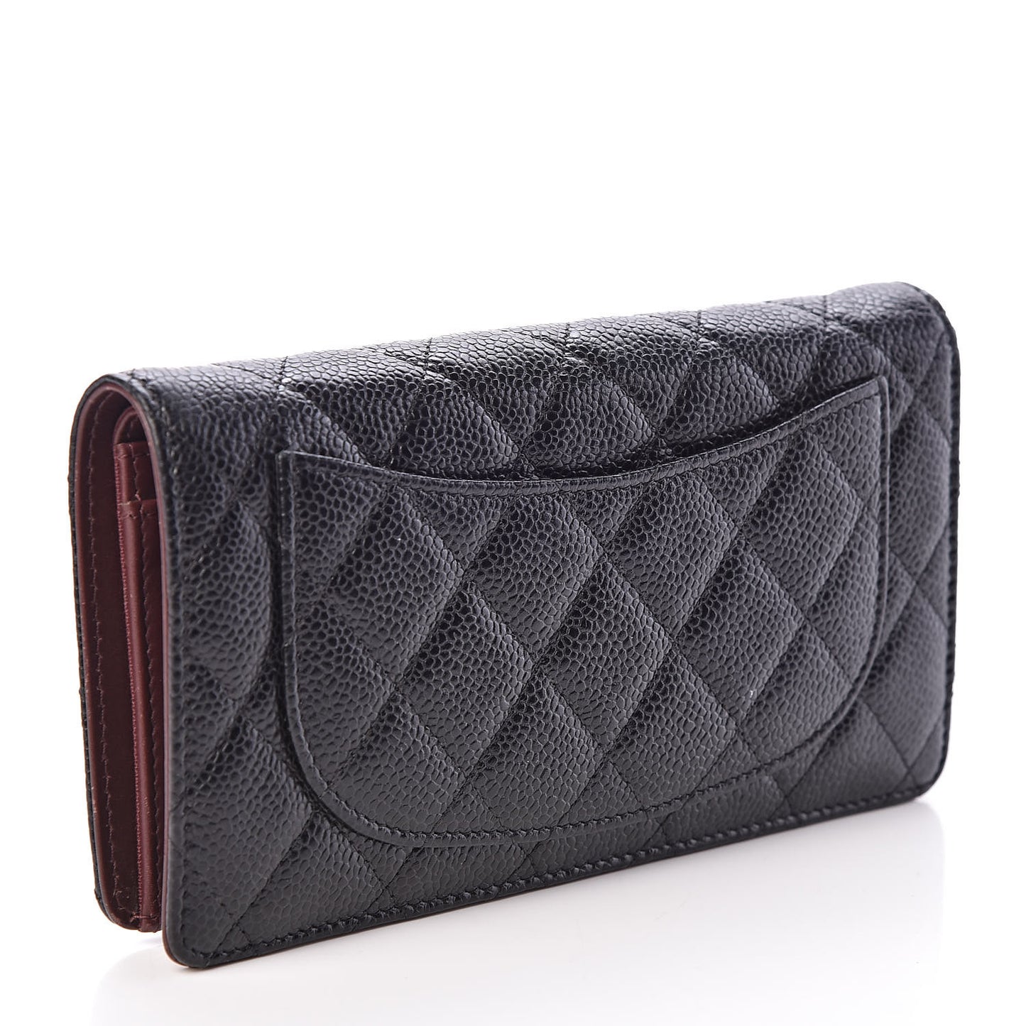 Caviar Quilted Yen Wallet Black