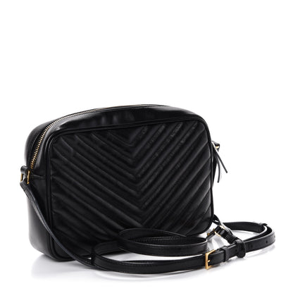 Saint Laurent Calfskin Matelasse Monogram Lou Camera Bag Black 3 of 12