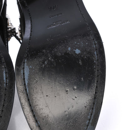 Saint Laurent Smooth Calfskin Studded Strap Ranger Boots 37.5 Black 14 of 16