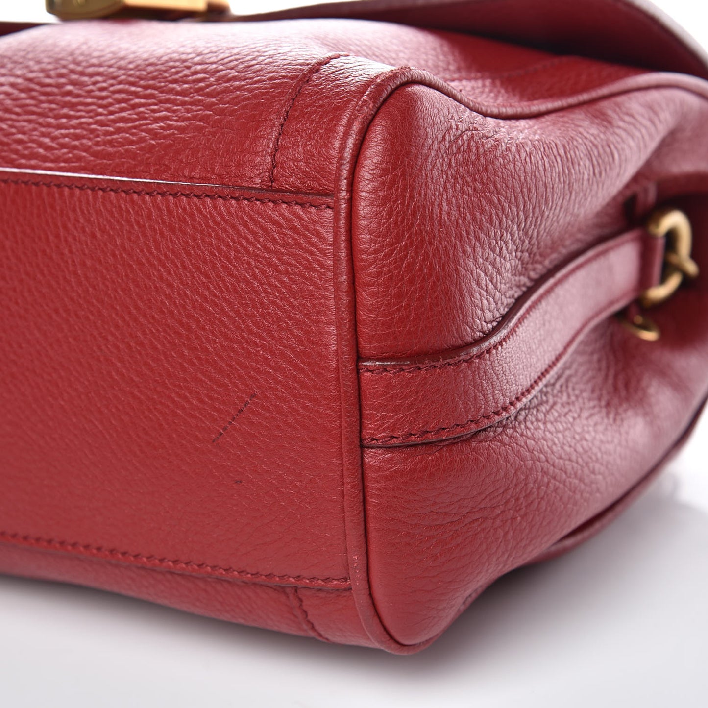 Calfskin Padlock Shoulder Bag Red