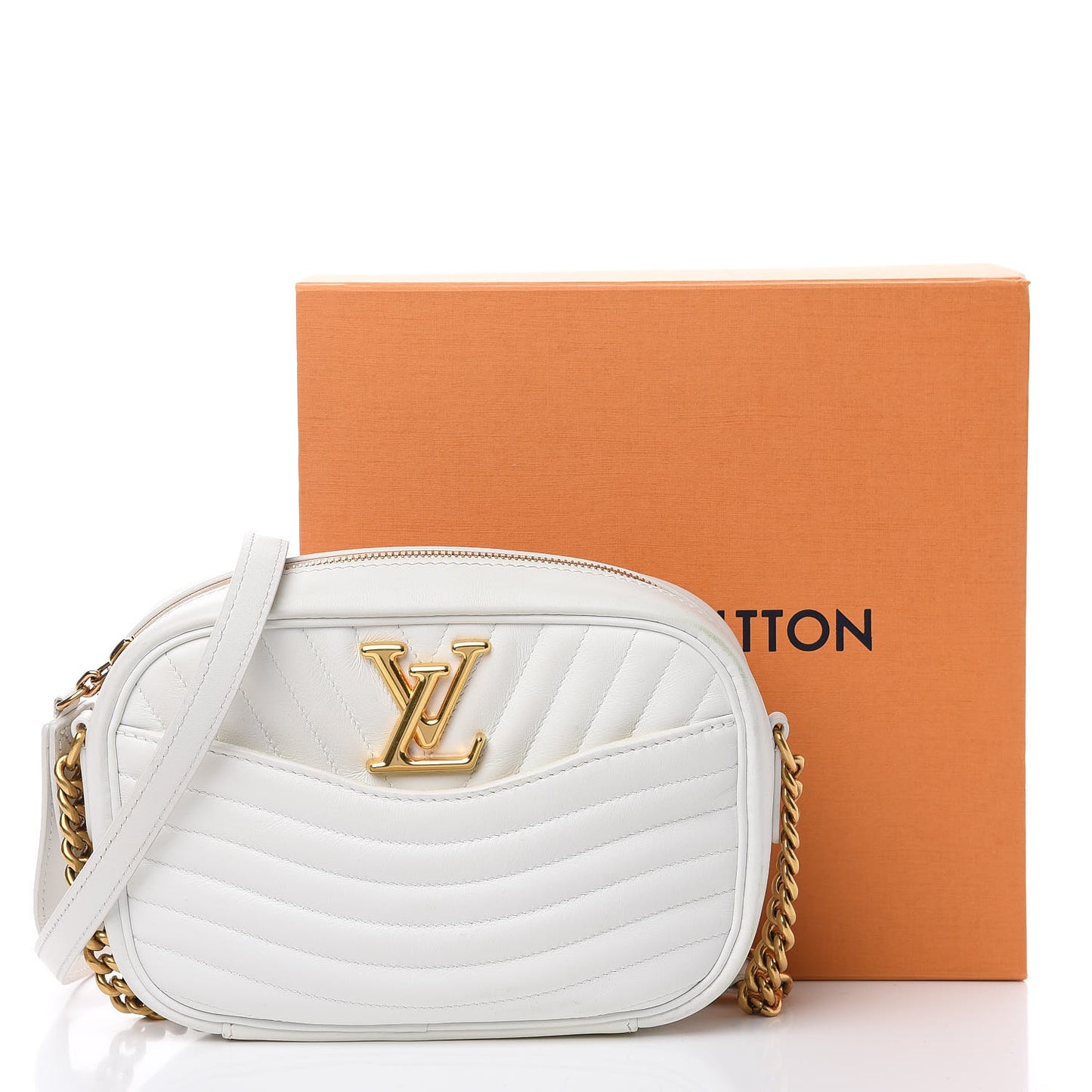 Calfskin New Wave Camera Bag White