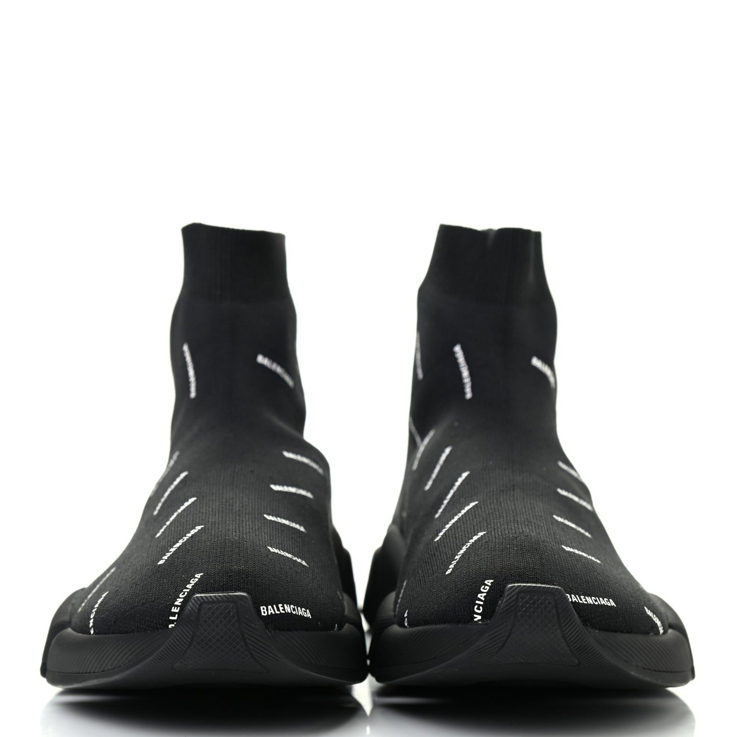 Technical 3D Recycled Knit Allover Logo Mens Speed 2.0 Sneakers 44 Monocolor Black White