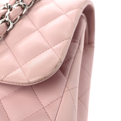 Chanel Lambskin Quilted Jumbo Double Flap Light Pink 14 of 16