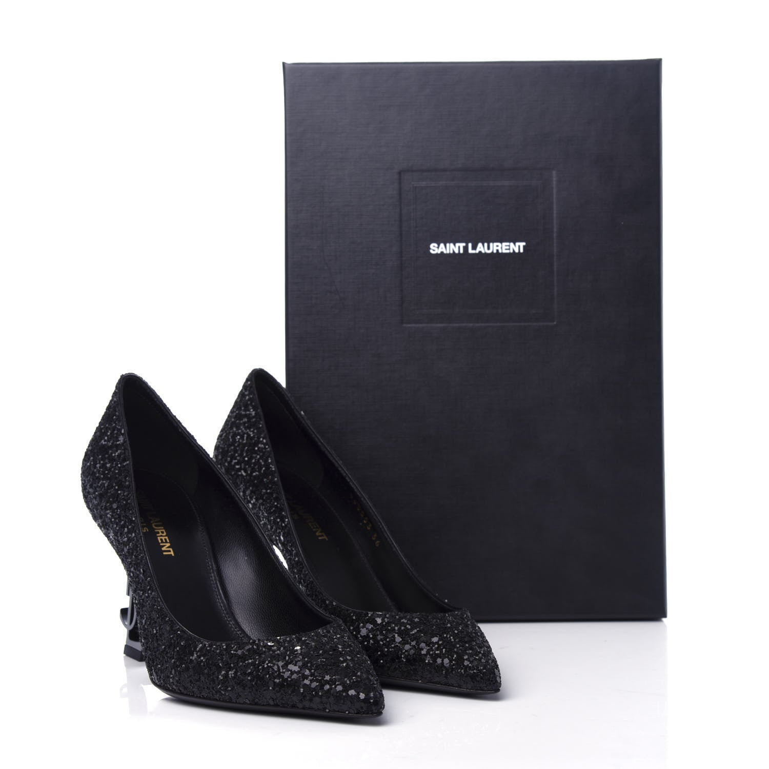 Saint Laurent Glitter Opyum 100 Pumps 36 Black 10 of 10